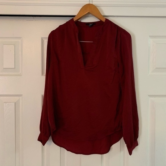 Forever 21 Dark Red Long Sleeve Top Size Small - Picture 1 of 7